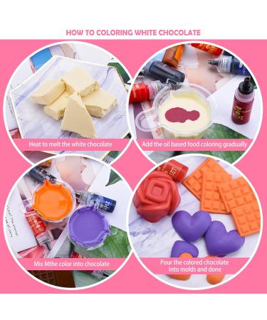 Fat-Soluble Food Coloring for Chocolate - 10 Pack Oil-Based Liquid Colors for Baking Fondant Cakes & Cookies | 6ml Each - Buy Online on GoSupps.com