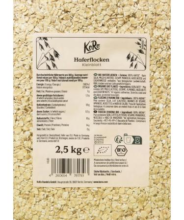 KoRo - Flocons d'avoine petits bio - 4 x 2 5 kg 2.5 kg (Lot de 4) - Buy Online on GoSupps.com