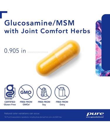 Pure Encapsulations Glucosamine MSM | Joint Support Supplement for Mobility, Comfort & Cartilage Health | 180 Capsules - Buy Online on GoSupps.com