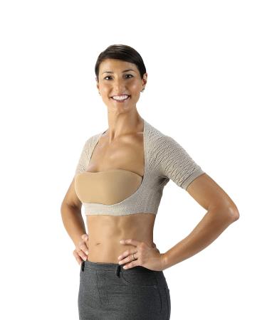 Spikenergy neck bandage support association for neck and shoulders with magnetic field therapy against neck and shoulder pain - medical device (m beige) m beige
