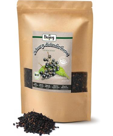 Biojoy BIOBlack elderberries dried and whole 500 g elderberry tea without additives Sambucus nigra - Buy Online on GoSupps.com