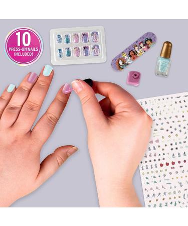 Disney Princess Nail Design Activity Set - 400+ Decals, Stickers, Polish, Press-On Nails - Minnie Mouse Emery Board - Girls 8 - Buy Online on GoSupps.com