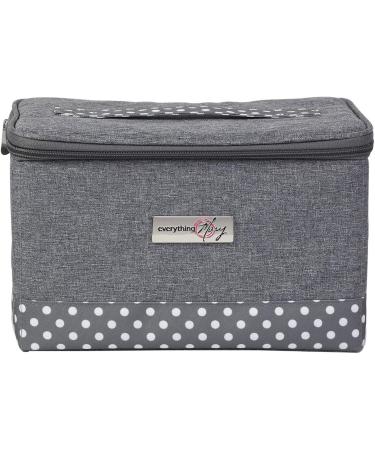 Everything Mary Collapsible Sewing Kit Organizer Box - Grey Heather | Supplies Storage Basket for Thread, Needles, Notions, & Scissors - Portable Craft Caddy - Buy Online on GoSupps.com