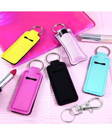 Bysiter Chapstick Holder Lip Balm Sleeve Pouch - Pink/Black - Set of 5 - Buy Online on GoSupps.com