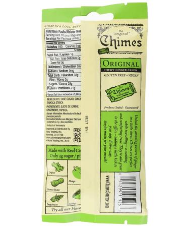 Chimes Original Ginger Chews - 1.5 Ounce - Natural Chewy Ginger Candy - Buy Online on GoSupps.com