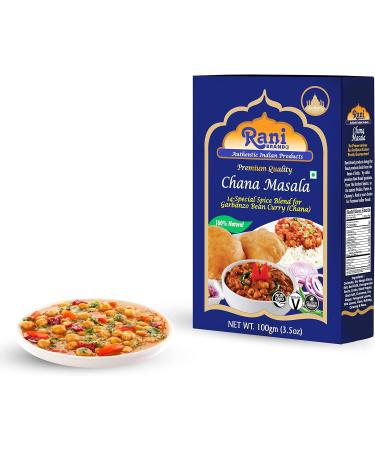 Rani Chana Masala 3.5oz (100g) - All Natural 15-Spice Blend | Vegan, Gluten-Friendly | NON-GMO | Indian Origin - 1 Box - Buy Online on GoSupps.com