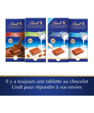 Lindt - Set of 3 L'AUTHENTIC Tablets - Milk Chocolate with Salt Flower Tip 3 x 100g - Buy Online on GoSupps.com