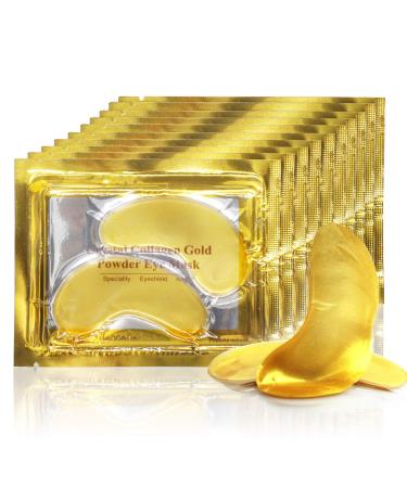 24k Gold Under Eye Masks For Dark Circles 15 Pairs Collagen Under Eye Patches Anti-Aging Hyaluronic Acid For Moisturizing & Reducing Dark Circles Eye Pads For Puffy Eyes Gel Patches Kincare
