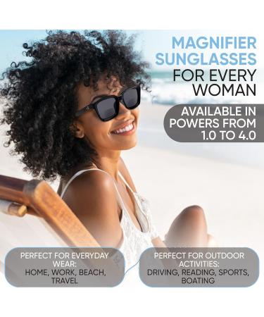 Yogo Vision Bifocal Reading Sunglasses for Women | UV400 Sun Protection | Trendy Retro Style Eyewear in Black Brown Havana Leopard | International Shipping Available - Buy Online on GoSupps.com