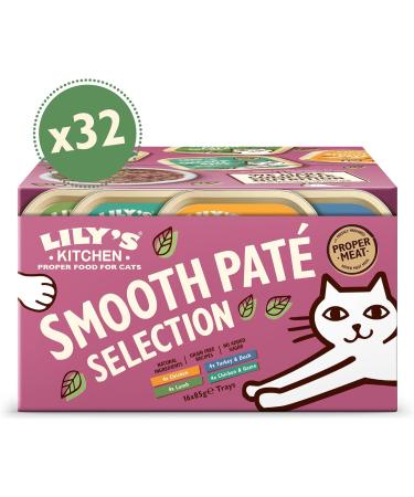 Lily's Kitchen Natural Soft Pate for Adult Cats Grain Free Recipes Multipack (32 x 85g Tub) - Buy Online on GoSupps.com