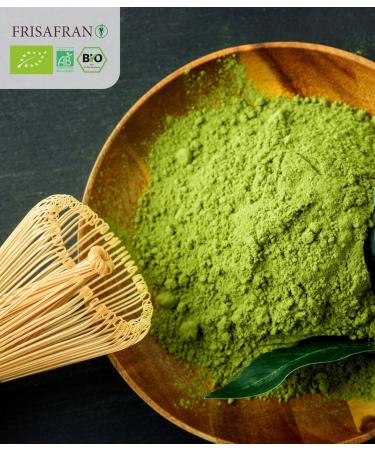 FRISAFRAN | Poudre de Matcha Latte Bio 50g | Th vert | Th Matcha 100% naturel | Poudre de Matcha japonaise | nergisant et Antioxydant | matcha sans additifs | Th vert v g talien | Tonus Minceur - Buy Online on GoSupps.com