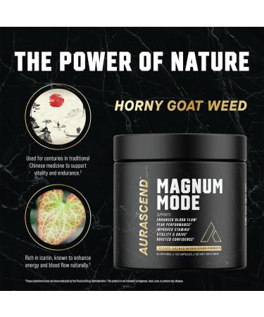 Aurascend Magnum Mode: Nitric Oxide Supplements for Men w/L Arginine Natural Blood Flow Boost Stamina Support Energy Maximizer Metabolic Pre Workout | 120 Count - Buy Online on GoSupps.com