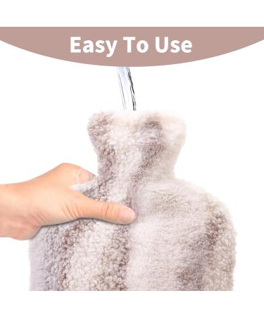 Samply 2L Hot Water Bottle with Soft Cover for Menstrual Cramps & Pain Relief - Grey - Buy Online on GoSupps.com
