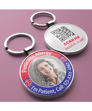 KEKHEALTH Medical Alert Tag with Custom QR Code | Epipen Inside Carry Case | Medical ID Tag for Allergies and Emergency Contacts - Buy Online on GoSupps.com