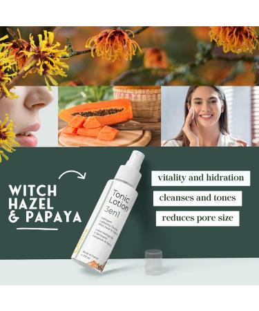 O l na - Face and Eye Toning Lotion 200ml | Astringent Lightening Care with Witch Hazel Papaya | Suitable for All Skin Types | Eco-responsible | Pack of 1 - Buy Online on GoSupps.com