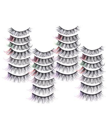 ABOOFAN 14 Pairs False Lashes Fake Eyelashes Individual Lashes Curl Lash Extensions Lash Clusters Cluster Lashes Lash Extensions Clusters Fake Lashes Imitation Extend Multi-layer
