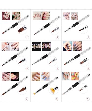 11 PCS UV Gel Nail Art Brush Set - Professional Nail Design Tools for Stunning Manicures | International Shipping - Buy Online on GoSupps.com