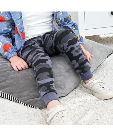 KISBINI Boy's Cotton Camouflage Sweatpants - Iron Grey 5T | Kids Sports Pants - Buy Online on GoSupps.com