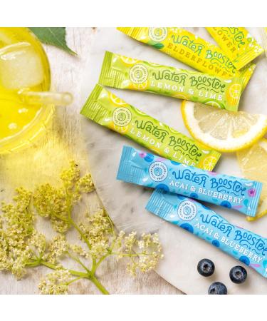 Water Booster drink mix - powder for drink to taste and vitamin C - naturally delicious low in calories - 12x2.5 g powder to dissolve in water - Buy Online on GoSupps.com