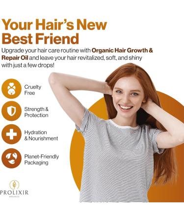 Hair Oil for Dry Damaged Hair - Organic Rosemary Oil for Hair Growth with Castor Oil Jojoba Oil Argan Oil - Scalp Treatment with Biotin Almond Oil & Coconut Oil Hair Serum for Frizzy Hair - Buy Online on GoSupps.com