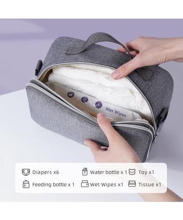 Sunveno Diaper Bag with Changing Mat & Stroller Organizer Stylish & Spacious Gray Solution for Parents on the Go - Buy Online on GoSupps.com