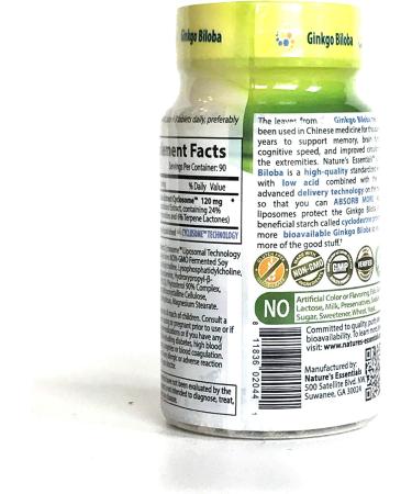 Liposomal Ginkgo Biloba | 120mg per Pill | Cognitive Support | Maximum Absorption Formula | 3 Month Supply | Non-GMO | Gluten-Free | Vegetarian | Lab Certified | USA - Buy Online on GoSupps.com