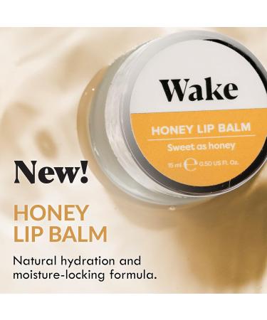Wake Skincare Honey Lip Balm - Natural Beeswax Lip Balm - Coconut Lip Balm - Natural Lip Balm with Avocado Oil and Vitamin E - Lip Care for Hydrated Lips - Buy Online on GoSupps.com