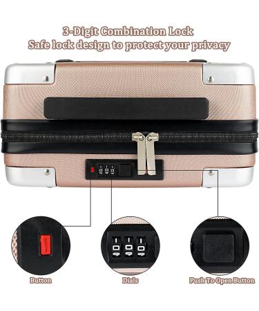 Lzttyee Small Hard Shell Cosmetic Case - Rose Gold | Portable Travel Makeup Suitcase - Buy Online on GoSupps.com