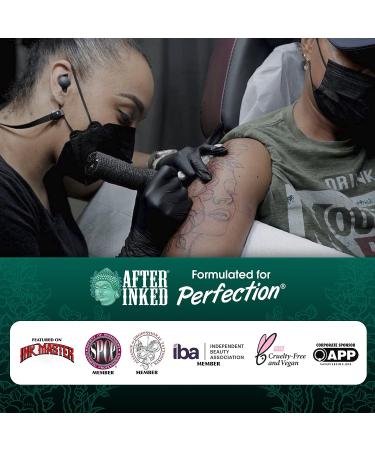 After Inked Non-Petroleum Jelly 13oz - Tattoo Aftercare Ointment with Grape Seed Oil - Piercing & PMU Moisturizer - Buy Online on GoSupps.com