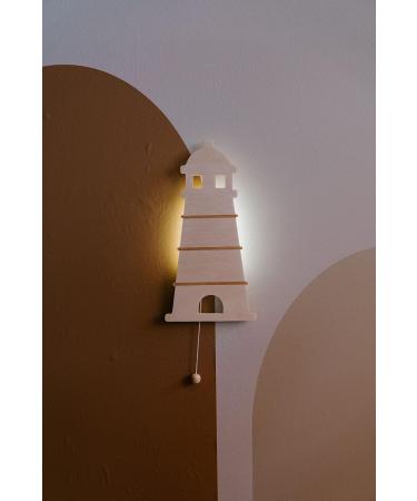 Bo Babys ONLY - Baby Lighthouse Wall Lamp | FSC Certified | Battery Night Light for Children's Room | 25000 Hours of Glow - Buy Online on GoSupps.com