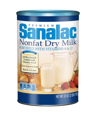 SANALAC Nonfat Dry Milk, 32 Ounce
