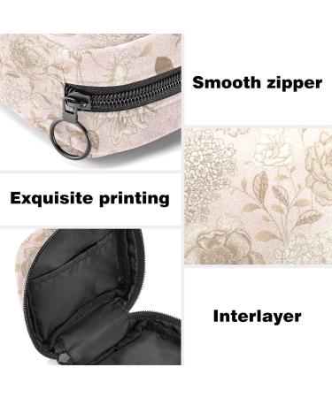 White Hydrangea Menstrual Cup & Pad Storage Pouch | Portable Feminine Menstruation Bag - Color 1 - Buy Online on GoSupps.com