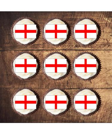 50 England Flag Cupcake Toppers English Flags Edible England Flags Flags Of The World Cake Decorations Eurovision Party Decorations Rugby Cake Decorations British Flag Football Decorations - Buy Online on GoSupps.com