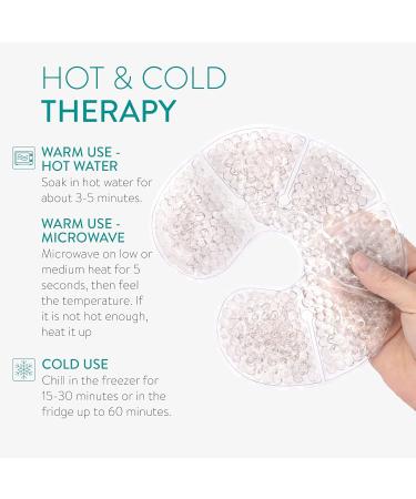 Navaris Thermo Pads Breast Pillow - 2 Gel Beads Cooling & Heat Pads for Breastfeeding - Reusable Accessories - Gray - Buy Online on GoSupps.com
