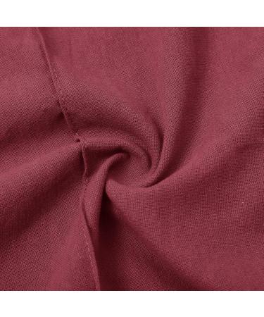 Shop Iooppek Women's Red Linen Trousers - Comfortable Elastic Waist & Cord Strain - Sizes Up to 3XL - Buy Online on GoSupps.com