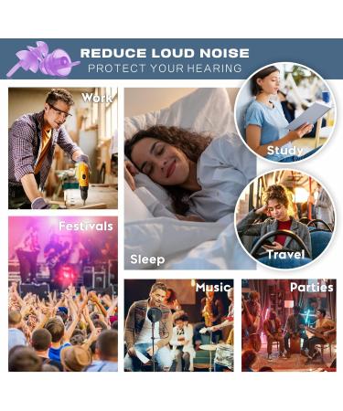 Buy Ear Plugs for Sleeping - 2 Pairs SNR 32dB Noise Suppression Silicone Earplugs - Soft Reusable Ideal for Sleep Travel Study and Work - Buy Online on GoSupps.com