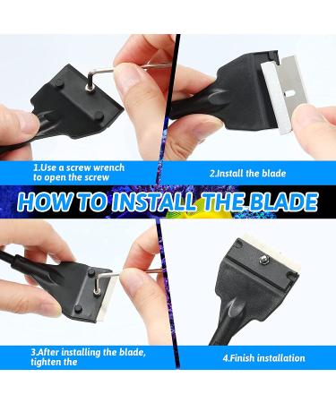Stainless Steel Aquarium Algae Scraper Cleaner Tool Kit - 21.65 Inch Long Handheld Cleaning Tool for Fish Tank - Remove Thick Residue with 5 Blades - Ideal for Fish, Reef, and Plant Glass Tanks - Buy Online on GoSupps.com