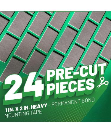Krazy Tape Heavy Duty Double Sided Mounting Tape 1x2 Grey Adhesive Strips (Pack of 24) - Strong Bond, 24 Count - Buy Online on GoSupps.com