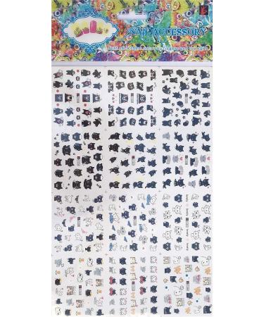 Cartoon Water Slide Nail Art Decals - 4 Sheets Cute Nail Decals Stickers - Buy Online on GoSupps.com