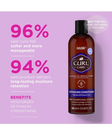 HASK Curl Care Detangling Conditioner - Color Safe Cruelty Free Perfect for All Curls - 355ml - Buy Online on GoSupps.com