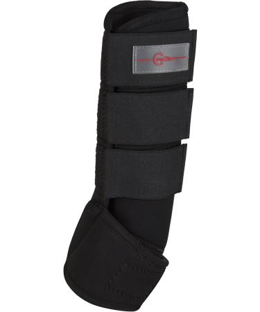 Kerbl 320132 Fetlock Boots - Set of 4 Synthetic Rubber for Thoroughbreds - Black - International Shipping Available - Buy Online on GoSupps.com