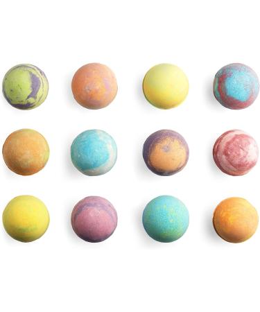 Tropical Fruit Bath Fizzies Set - 12 Large Vegan Fizzy Bath Bombs with Essential Oils, Shea Butter, and Coconut Oil - Moisturizing and Fruity Scents - 4.3 Ounce (Pack of 12) - Buy Online on GoSupps.com