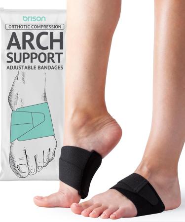 Buy BRISON Arch Support Brace - Adjustable Flat Foot Compression Straps for Pain Relief - Orthotics for Men & Women - Buy Online on GoSupps.com