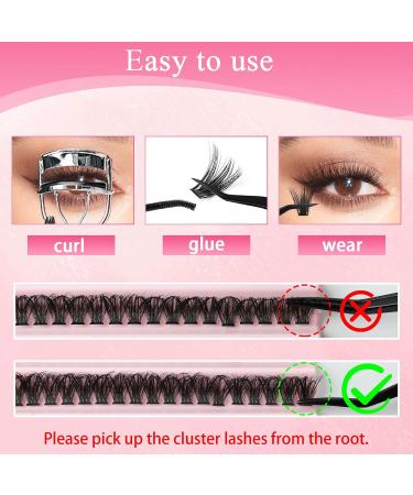 Poiuyoiu 40D False Eyelash Extensions | Reusable Cluster Lashes 8-16mm | Wispy Individual Eyelashes DIY - Buy Online on GoSupps.com