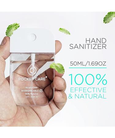Pocket Care Mint Hand Sanitizer Spray 45ml | Organic & Natural Travel Size Hand Spray | Refreshing Mint Scent - Travel Accessories - Buy Online on GoSupps.com