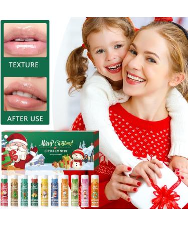 Christmas Moisturizing Lip Gloss Set 10 Pieces Christmas Lip Balms Merry Christmas Lip Balm Lip Gloss Lip Hydration Lip Care Christmas Stocking Filler - Buy Online on GoSupps.com