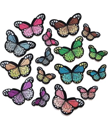 25pcs Rose & Butterfly Embroidered Patches - Iron On Applique for Clothes & Backpacks - Buy Online on GoSupps.com