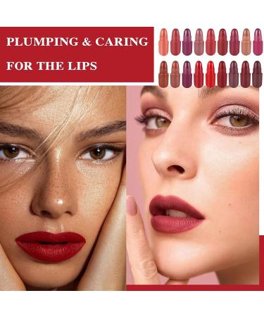 18PCS Mini Capsule Pills Lipstick Set Matte Lip Stain Long Lasting Waterproof Lip Gloss Kit Pill Shaped Lipstick Lip Balm Suit for Women Girls - Buy Online on GoSupps.com