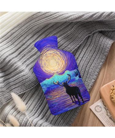 Starry Sky Deer Hot Water Bottle | Plush Hand Warmer for Adults & Kids | 26.5x15.3cm | International Shipping - Buy Online on GoSupps.com