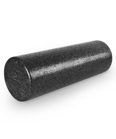 ProsourceFit High Density Foam Rollers 36, 24, 18, 12- inches long. Firm Full Body Athletic Massage Tool for Back Stretching, Yoga, Pilates, Post Workout Muscle Recuperation. Speckled and Solid Colors Black 18"H x 6"D